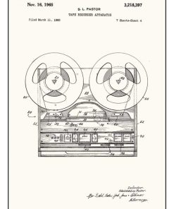 Patent of a reel-to-reel tape recorder apparatus - Pe PTN-016