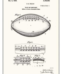 Patent, 1939, Milton B. Reach for a "Play or Game Ball" - Pe PTN-020
